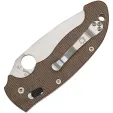 Spyderco Manix 2 XL Brn Canvas Micarta knives SC95MPCW2
