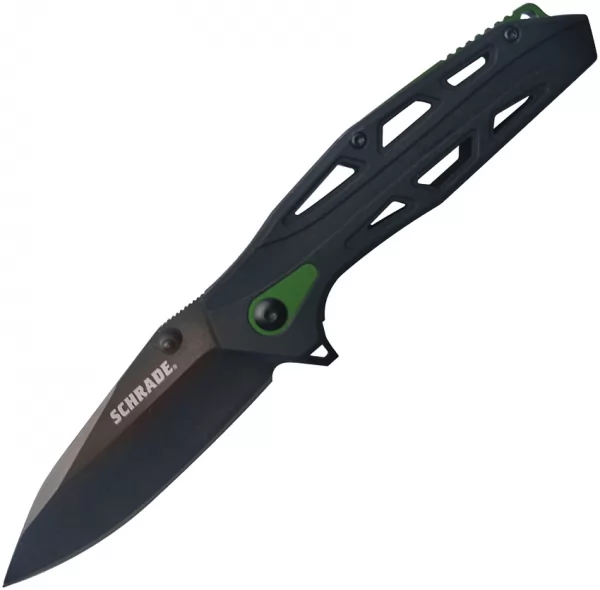Schrade Linerlock Black-Green knives SCH1100048