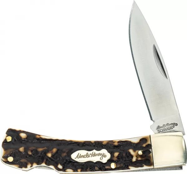 Schrade Bruin Lockback Staglon knives SCH1136000
