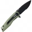 Schrade Artillery Linerlock Green knives SCH1159312