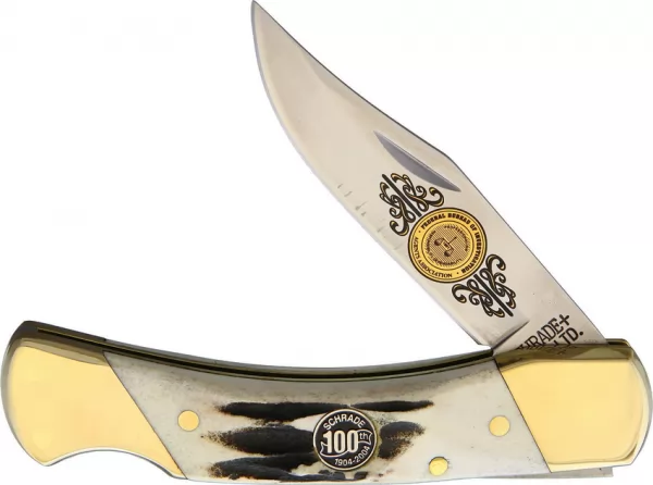 Schrade 100th Anniv. Stag Lockback knives SCH2