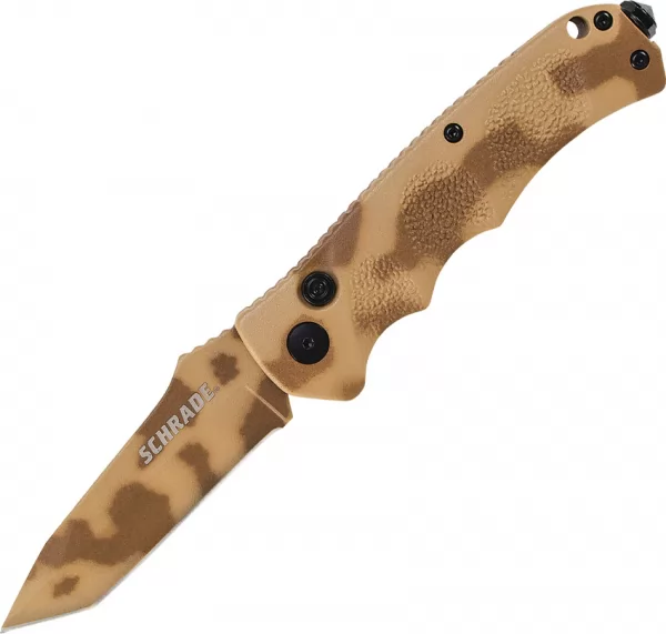 Schrade Push Button Lock Camo knives SCH60DT