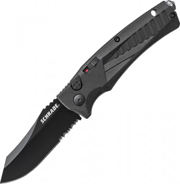 Schrade Push Button Lock Black knives SCH90BS