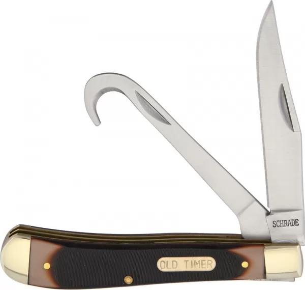 Schrade Hoof Pick Trapper Sawcut knives SCHOTHP