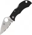 Spyderco Manbug Black Lightweight Leaf  - SCMBKLFS