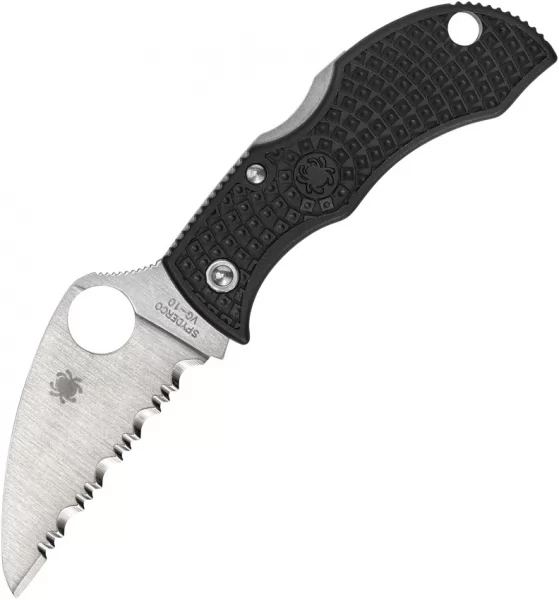 Spyderco Manbug Lockback Black knives SCMBKWS