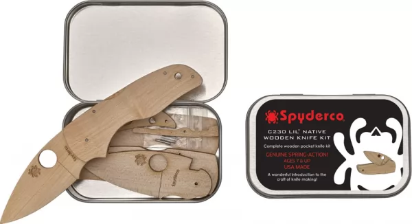 Spyderco Wooden Kit C230 Lil Native knives SCWDKIT2