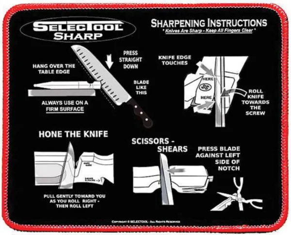Selectool Instructional Sharpening Mat SELSHRPMAT