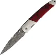 Santa Fe Stoneworks Damascus Linerlock Blood Stone - SFDJS70BB