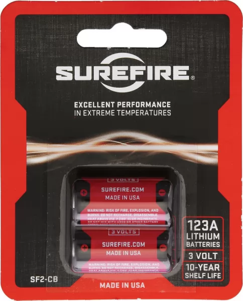 SureFire 123A Batteries Pack of 2 SFRSF2CB