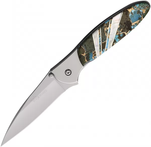 Santa Fe Stoneworks Kershaw Leek Framelock Turquo SFSW07