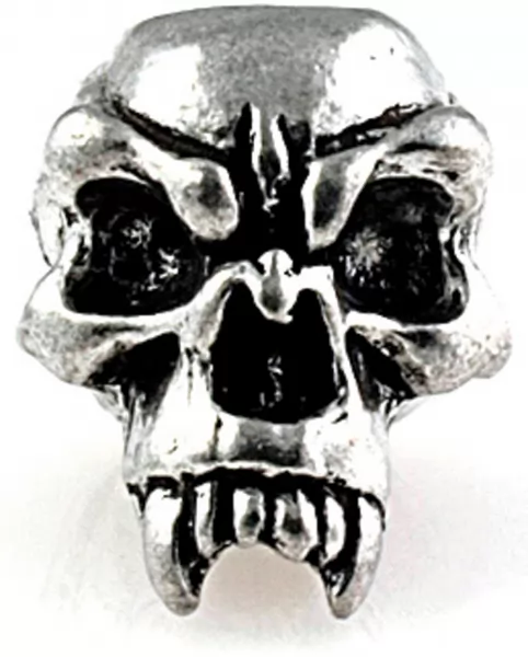 Schmuckatelli Co Fang Skull Bead Pewter SMUKFP