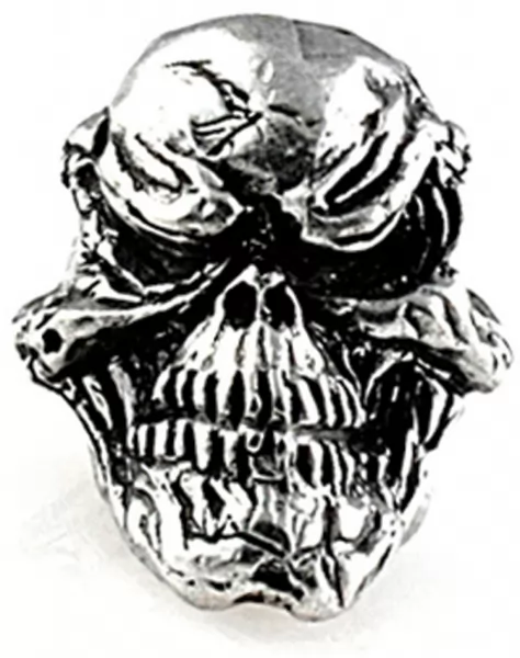 Schmuckatelli Co Grins Skull Bead Pewter SMUKGP