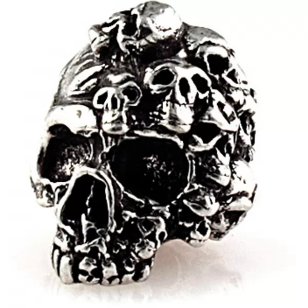 Schmuckatelli Co Mind Skull Bead Pewter SMUKMP