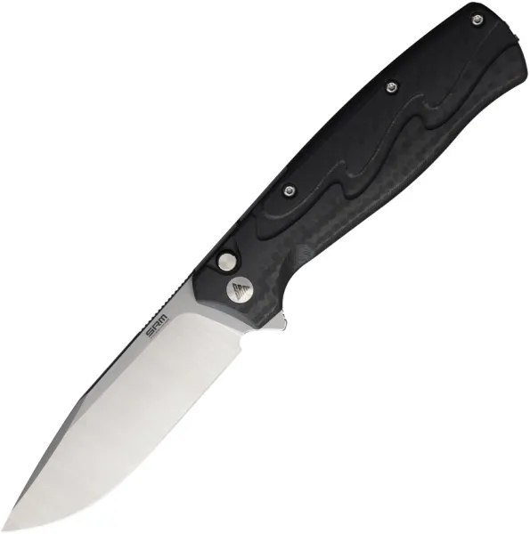 SRM Knives 221X Button Lock Black SRM221XGB