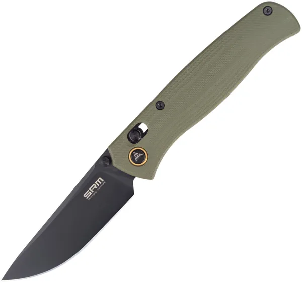 SRM Knives 255L-GP2 Ambi Lock Green SRM255LGP2