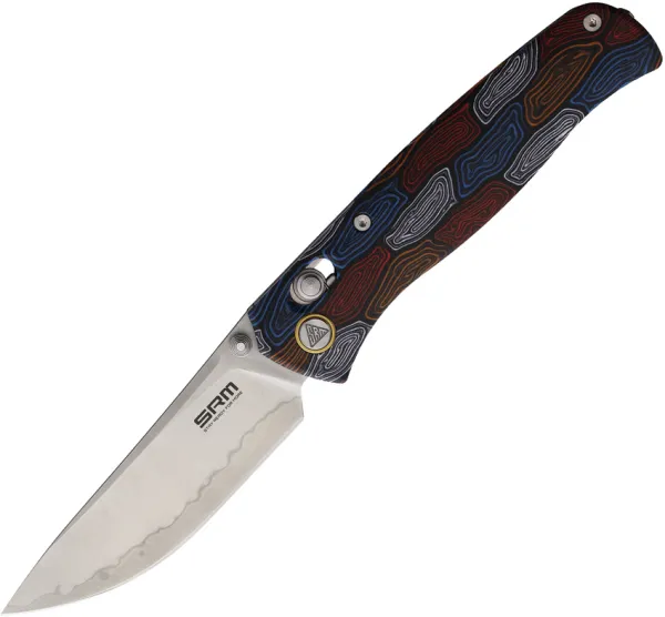 SRM Knives 255L Ambi Lock Damascus SRM255LGQ2