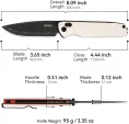 SRM Knives Terrier Ambi Lock White SRM258LGT2
