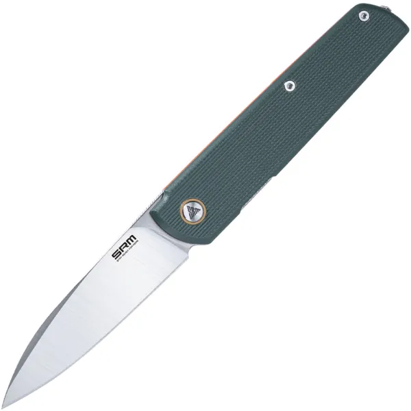 SRM Knives Qrick Linerlock Green-Org SRM408LGX