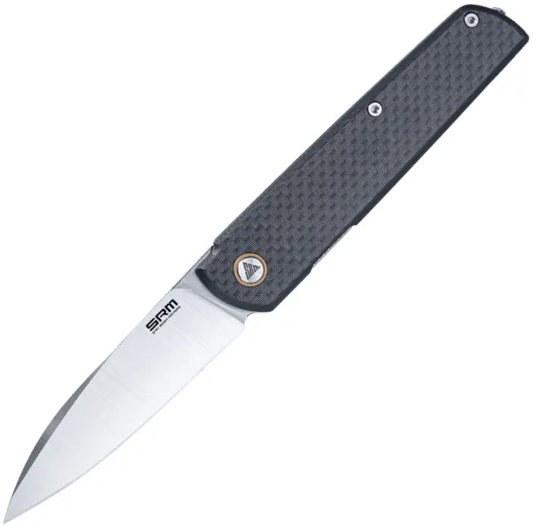 SRM Knives Qrick Linerlock Blk G10-CF SRM408LKB