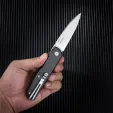 SRM Knives Qrick Linerlock Blk G10-CF SRM408LKB