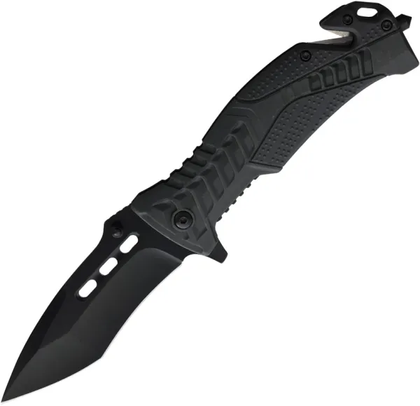 S-TEC Rescue Linerlock A-O Black STT015BK