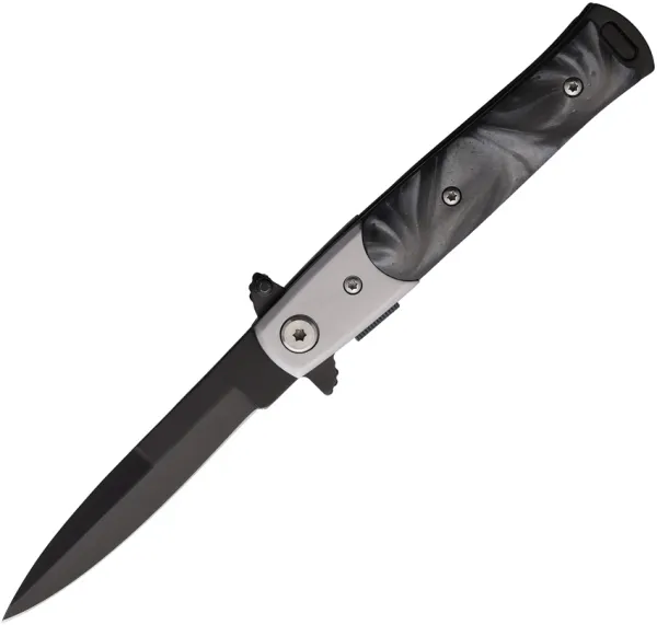 S-TEC Stiletto Style Linerlock Black STT27108BK1