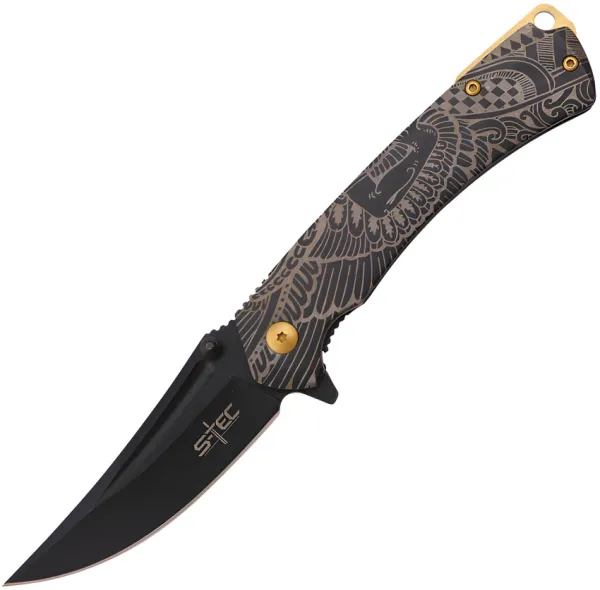 S-TEC Framelock A-O Black STT27207BK