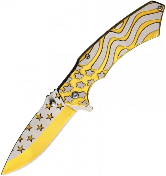 S-TEC Flag Linerlock A-O Gold STT277289GD