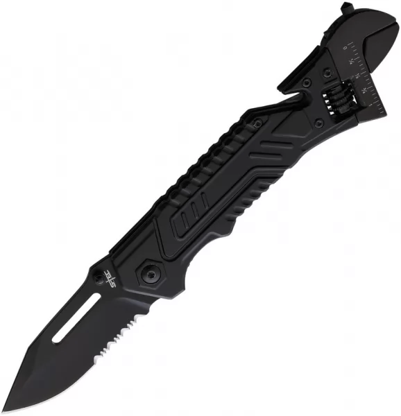 S-TEC Wrench Linerlock A-O Black STTS100BK