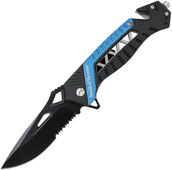Smith & Wesson Rescue Linerlock Blue SW608BLS