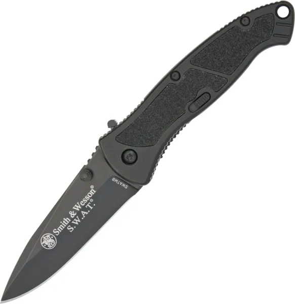 Smith & Wesson Black SWAT Linerlock A-O Knives SWATMB