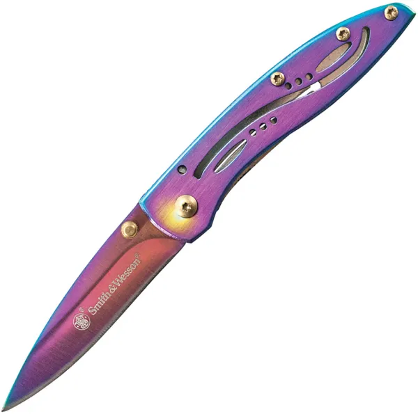Smith & Wesson Framelock Purple Knives SWLPR