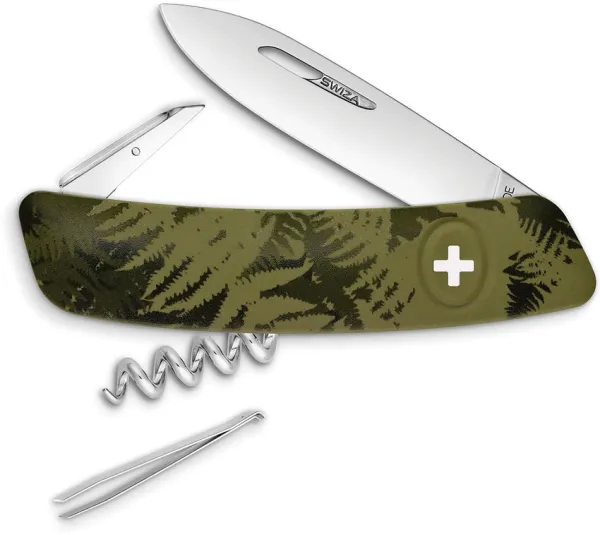 Swiza C01 Button Lock Green Camo SZA102050