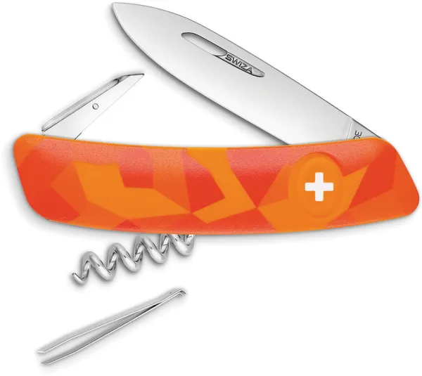 Swiza C01 Button Lock Orange Camo SZA102070