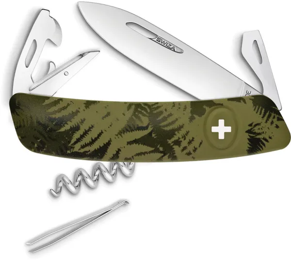 Swiza C03 Button Lock Green Camo SZA302050