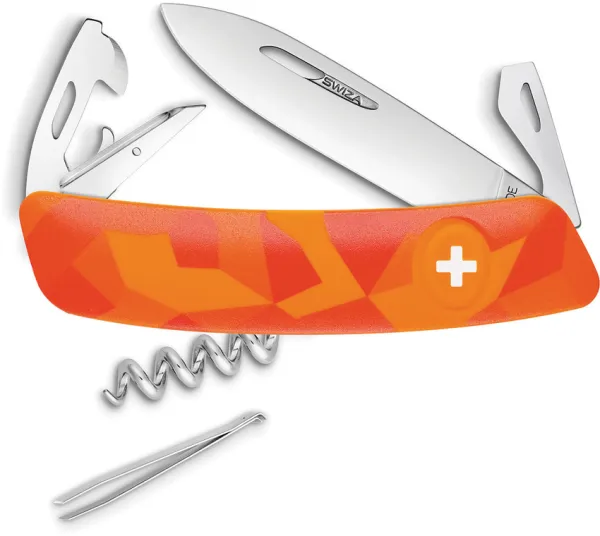 Swiza C03 Button Lock Orange Camo SZA302070