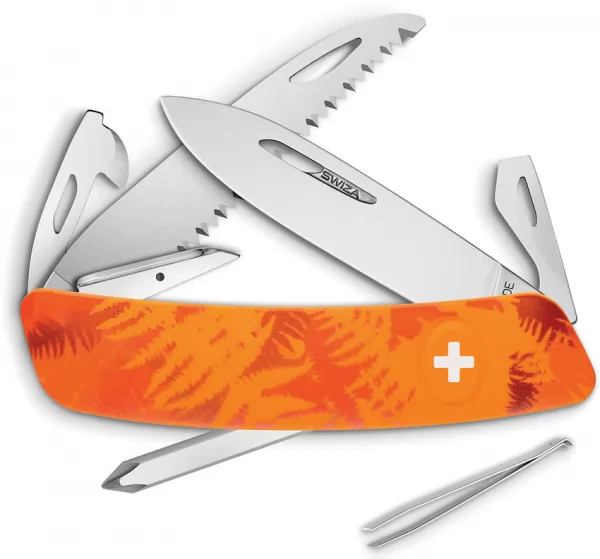 Swiza C06 Button Lock Orange Camo SZA602060