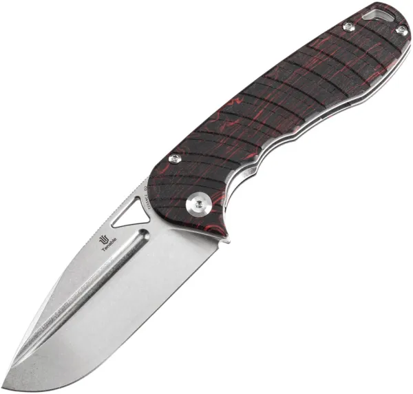 Tenable Knives Bombur Linerlock Black and red T1054C1