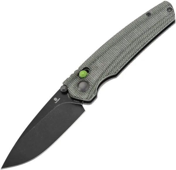 Tenable Knives Raven Crossbar Lock Grn Mic T2109V5