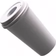 TEC Accessories Grande Cup Bead Ti White - TECLB004TWHT