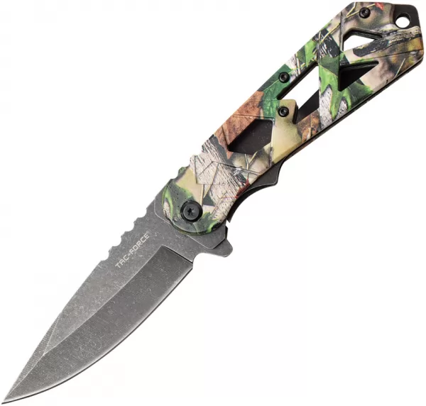 Tac Force Linerlock A-O Green Camo TF1019TN