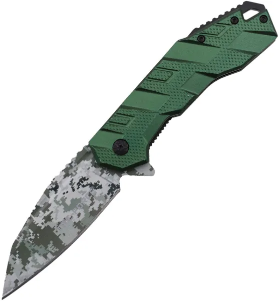 Tac Force Linerlock Digi Camo A-O Green TF1049GN