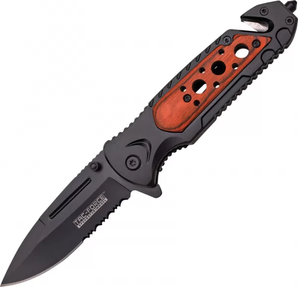 Tac Force Rescue Linerlock A-O Wood TF637RW