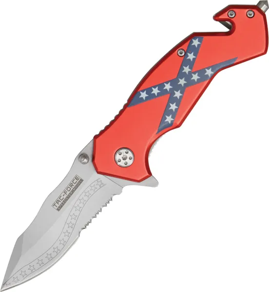 Tac Force Southern Flag Rescue Linerlock Knives TF663DF