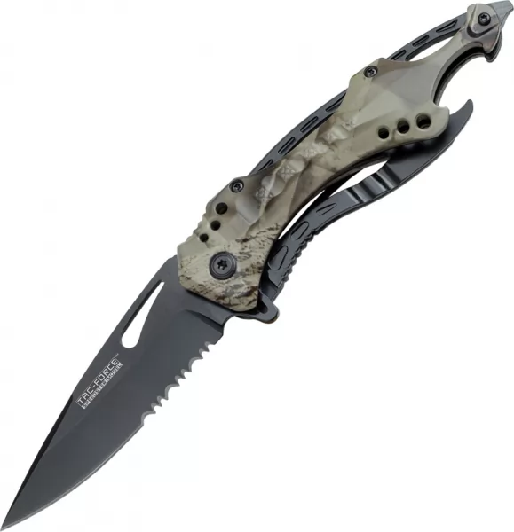 Tac Force Linerlock A-O Grey Camo TF705GC