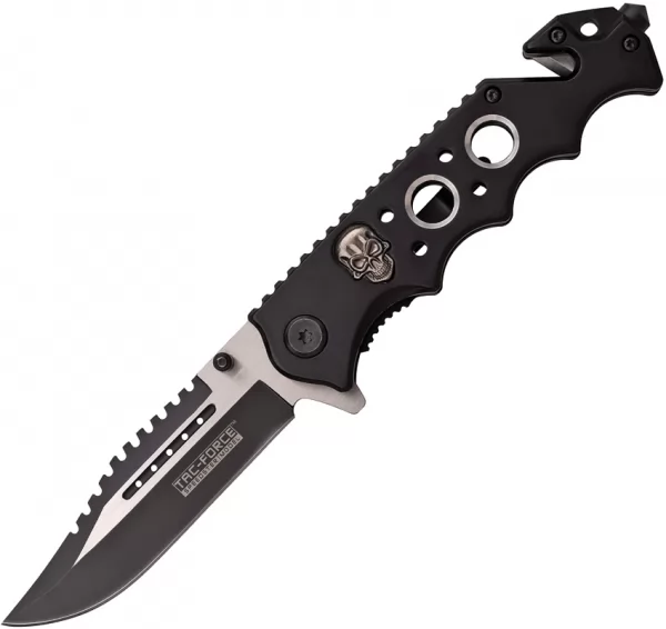 Tac Force Skull Linerlock A-O TF809BK