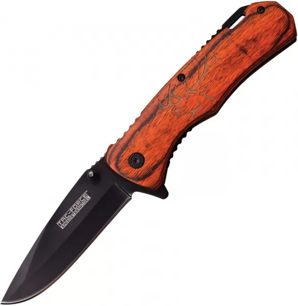 Tac Force Linerlock A-O Pakkawood Elk TF939EK