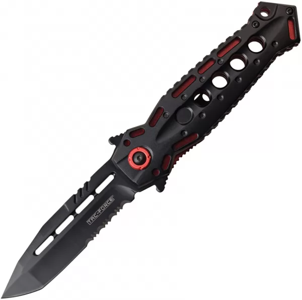 Tac Force Linerlock A-O Black-Red TF965BK