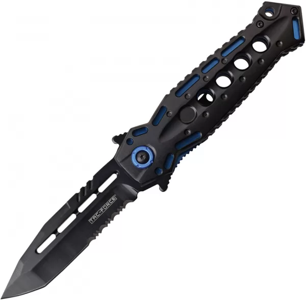 Tac Force Linerlock A-O Black-Blue TF965BL